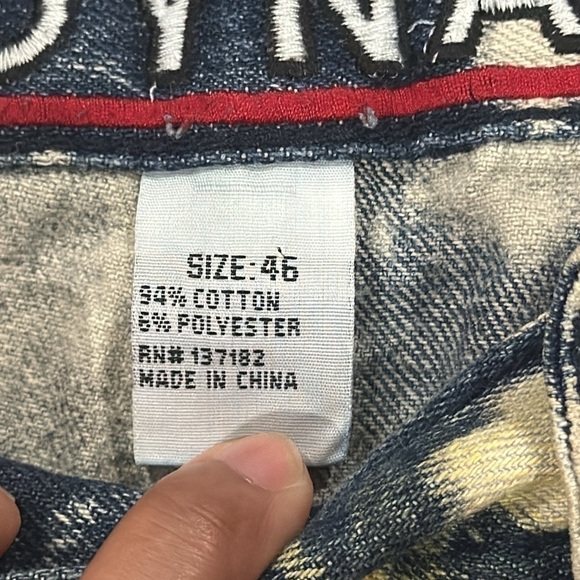 Lion Dynasty Men’s Destroyed Bleached & Ripped Denim shorts Sz 46 Slim - Picture 5 of 9